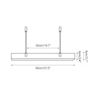 Slim Linear Alabaster LED Pendant Light, product view 3