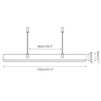 Slim Linear Alabaster LED Pendant Light, product view 5