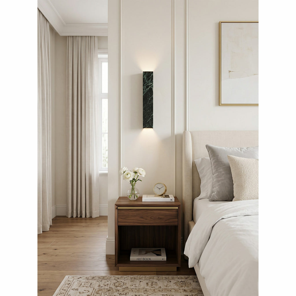 Slim Vertical Marble LED Wall Sconce, product view 8