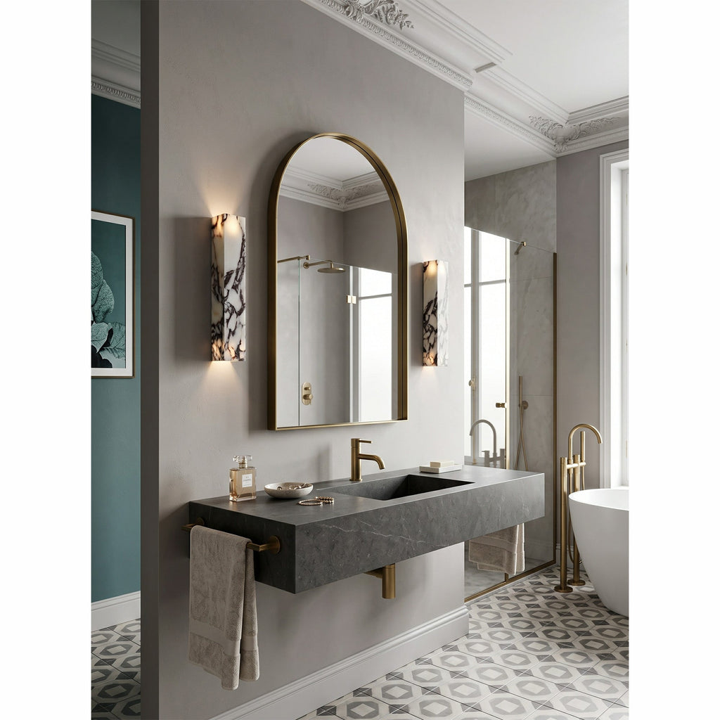 Slim Vertical Marble LED Wall Sconce, product view 14