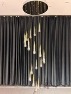 Spiral Raindrop Staircase Ceiling Lighting cascade crystal chandelier for staircase view