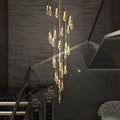 Spiral Raindrop Staircase Ceiling Lighting contemporary spiral raindrop chandelier for high ceilings