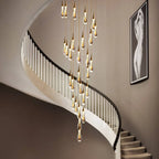 Spiral Raindrop Staircase Ceiling Lighting modern spiral staircase chandelier with raindrop glass