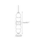 Stacked Geometric Alabaster LED Pendant Light, product view 3