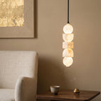Stacked Geometric Alabaster LED Pendant Light, product view 5