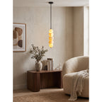 Stacked Geometric Alabaster LED Pendant Light, product view 9