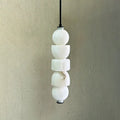 Stacked Geometric Alabaster LED Pendant Light, product view 11