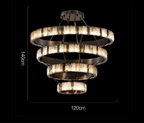 Tiered Alabaster Spiral Chandelier