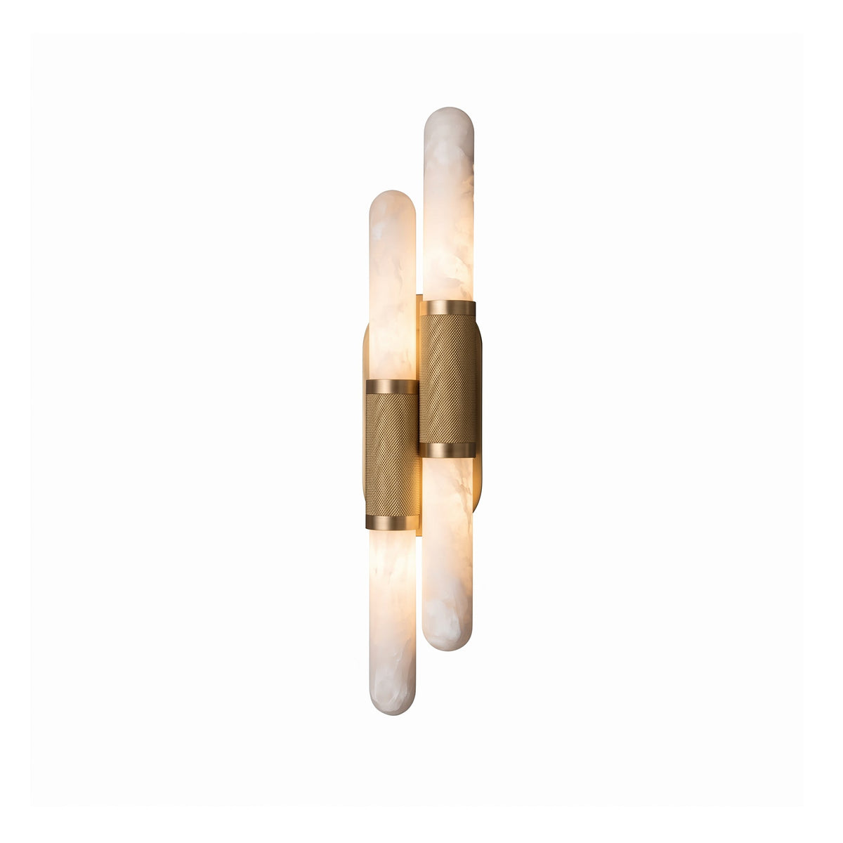 Tall Alabaster Cylinder LED Wall Sconce, product view 1