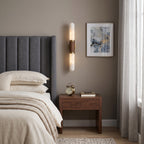 Tall Alabaster Cylinder LED Wall Sconce, product view 2