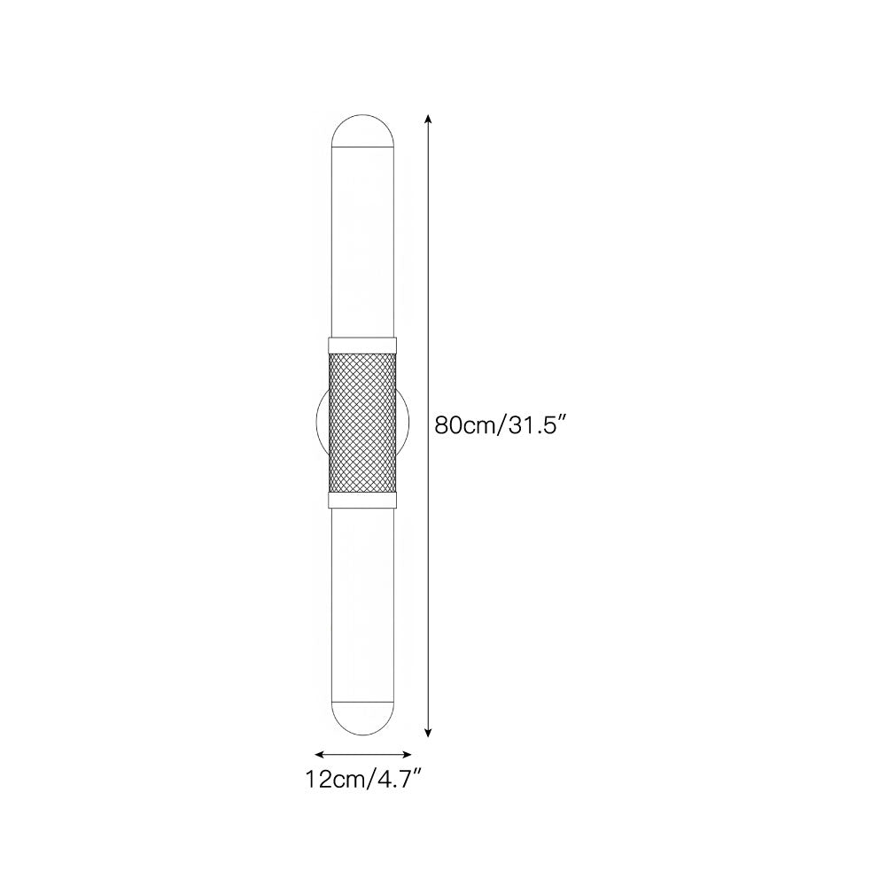 Tall Alabaster Cylinder LED Wall Sconce, product view 3