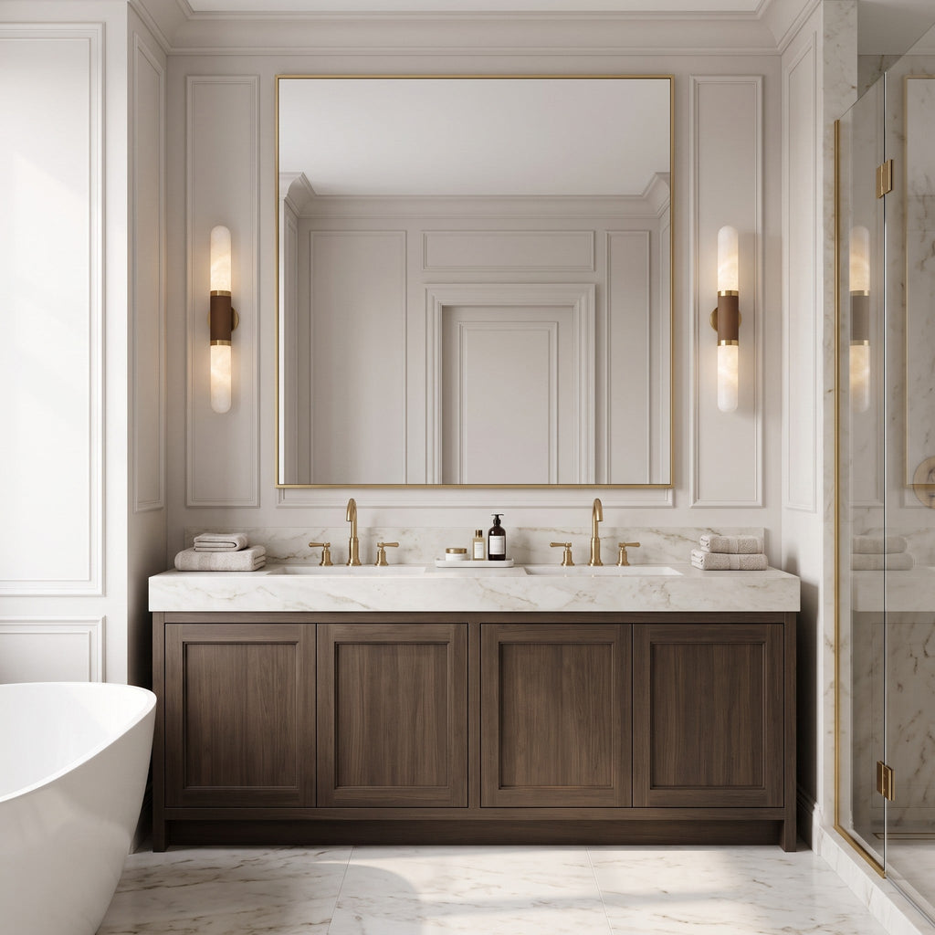 Tall Alabaster Cylinder LED Wall Sconce, product view 6