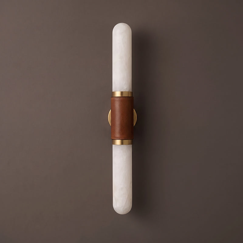 Tall Alabaster Cylinder LED Wall Sconce, product view 21
