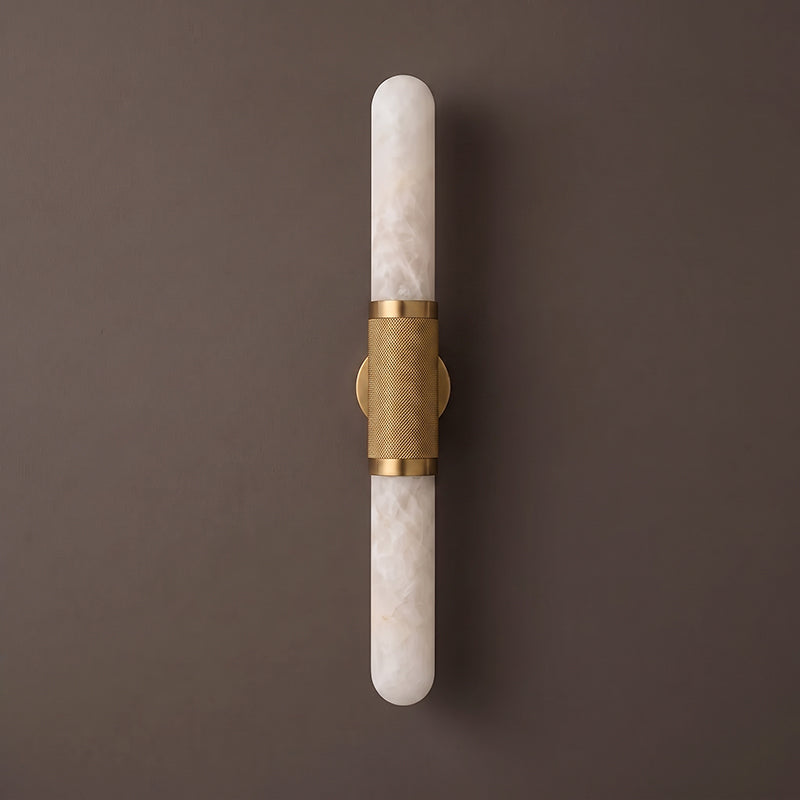 Tall Alabaster Cylinder LED Wall Sconce, product view 23