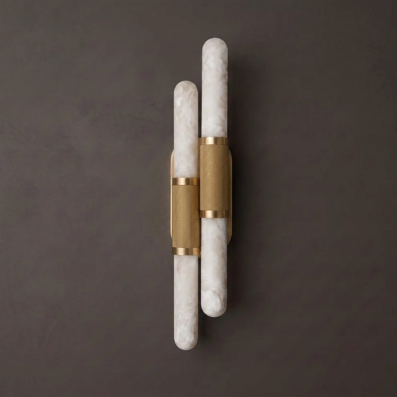 Tall Alabaster Cylinder LED Wall Sconce, product view 24