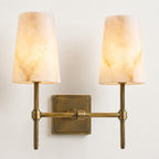 Tall Alabaster Globe Arm Wall Sconce, product view 13