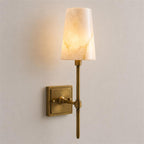 Tall Alabaster Globe Arm Wall Sconce, product view 14