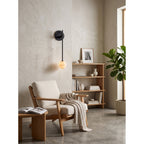 Tall-Stem Alabaster Globe Wall Sconce, product view 10