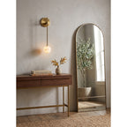 Tall-Stem Alabaster Globe Wall Sconce, product view 12