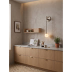 Tall-Stem Alabaster Globe Wall Sconce, product view 13