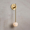 Tall-Stem Alabaster Globe Wall Sconce, product view 14