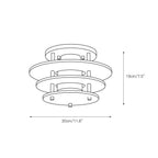 Tiered Alabaster Disc Flush Mount Ceiling Light, product view 4