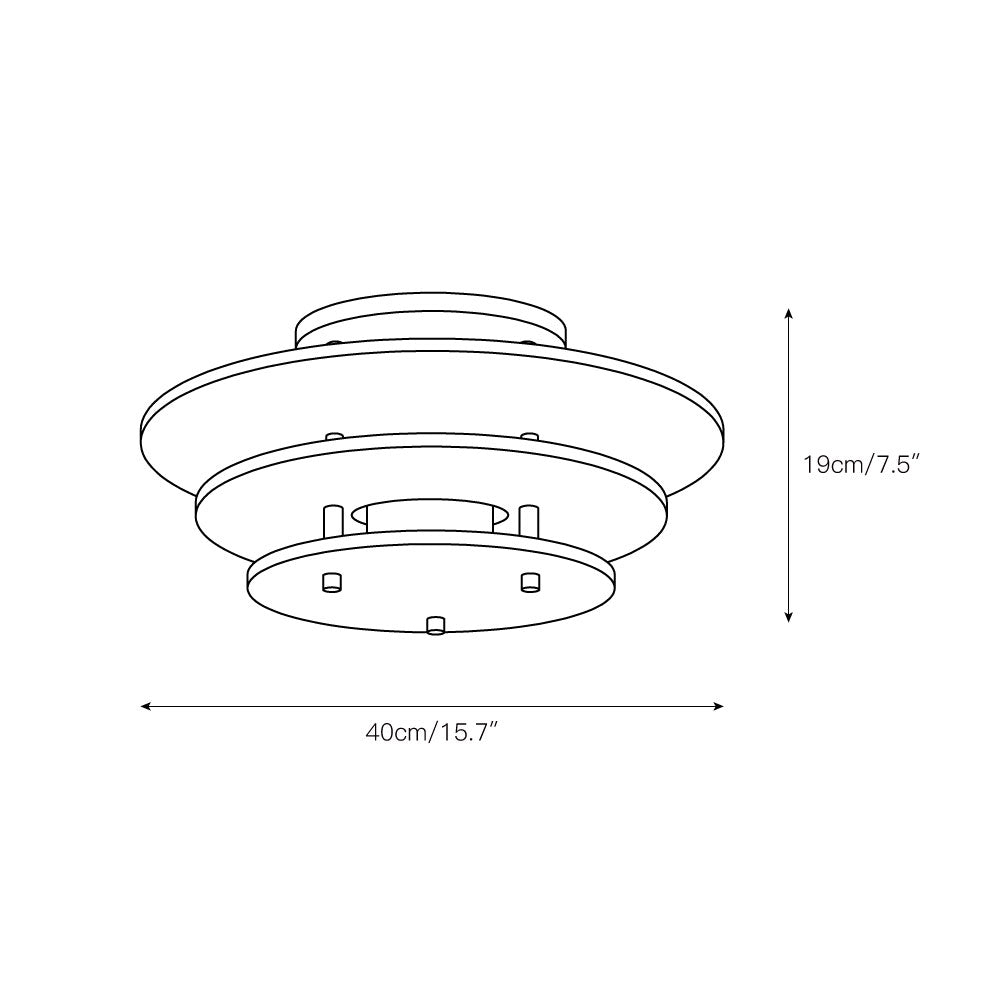 Tiered Alabaster Disc Flush Mount Ceiling Light, product view 5