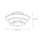 Tiered Alabaster Disc Flush Mount Ceiling Light, product view 5