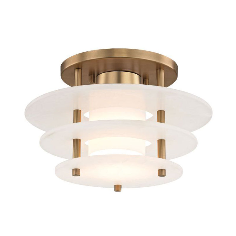 Tiered Alabaster Disc Flush Mount Ceiling Light, product view 13