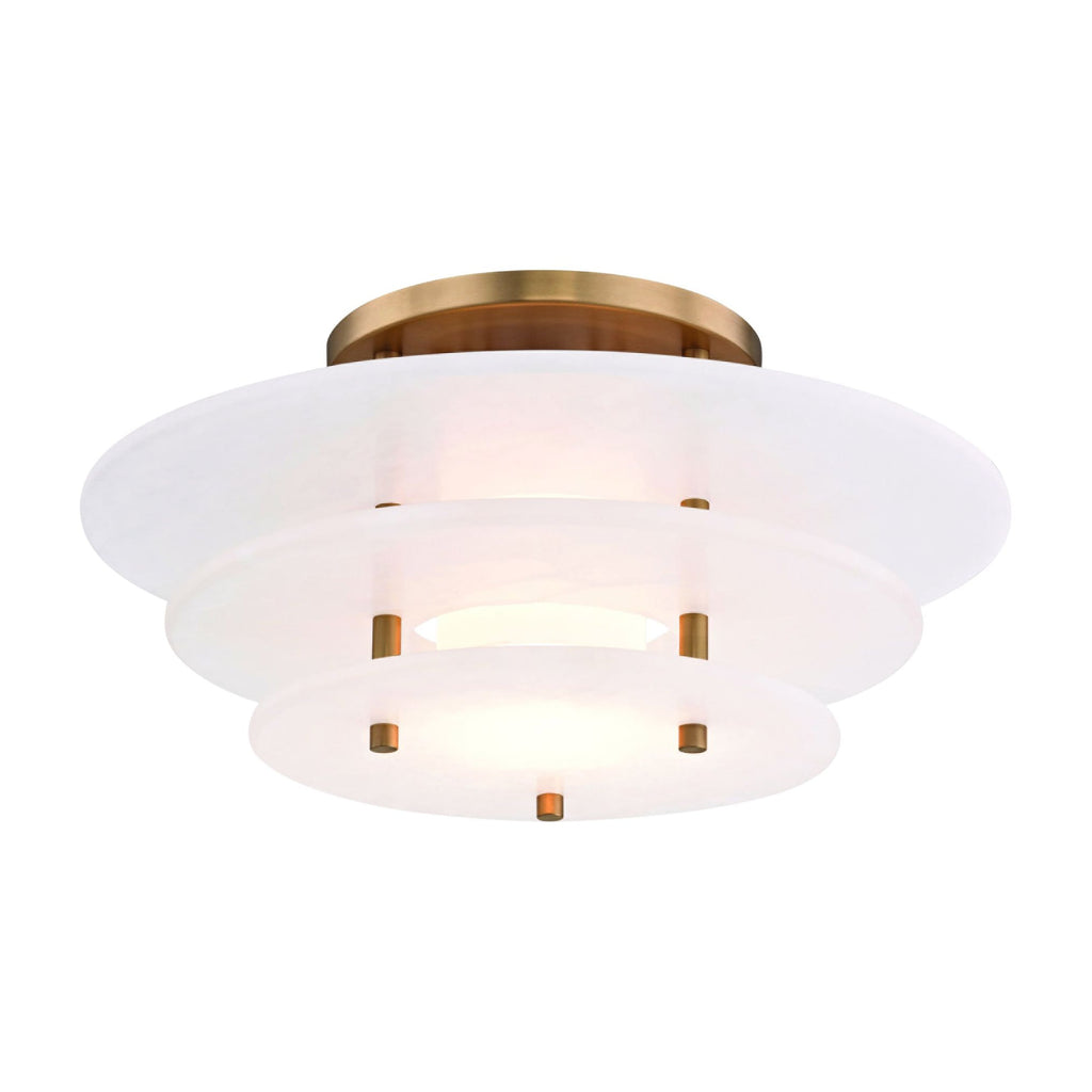 Tiered Alabaster Disc Flush Mount Ceiling Light, product view 14