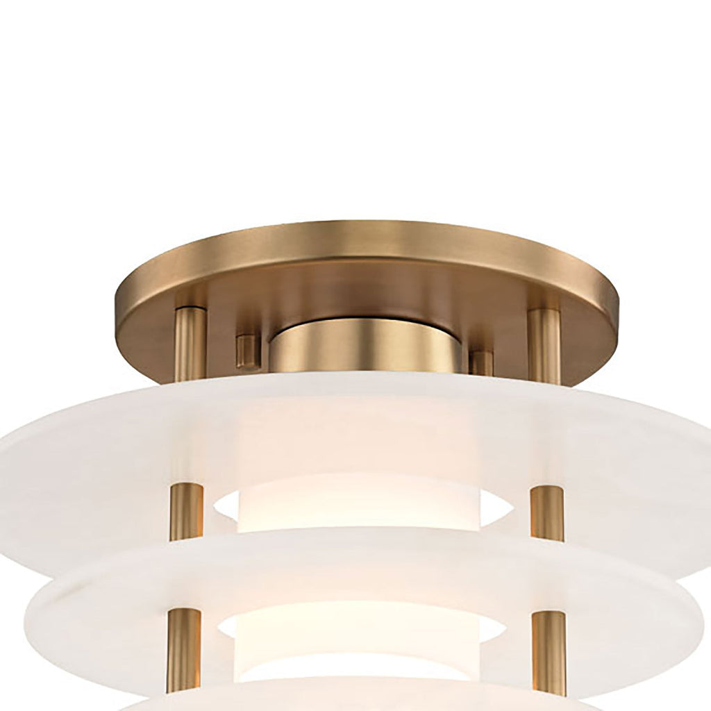 Tiered Alabaster Disc Flush Mount Ceiling Light, product view 15