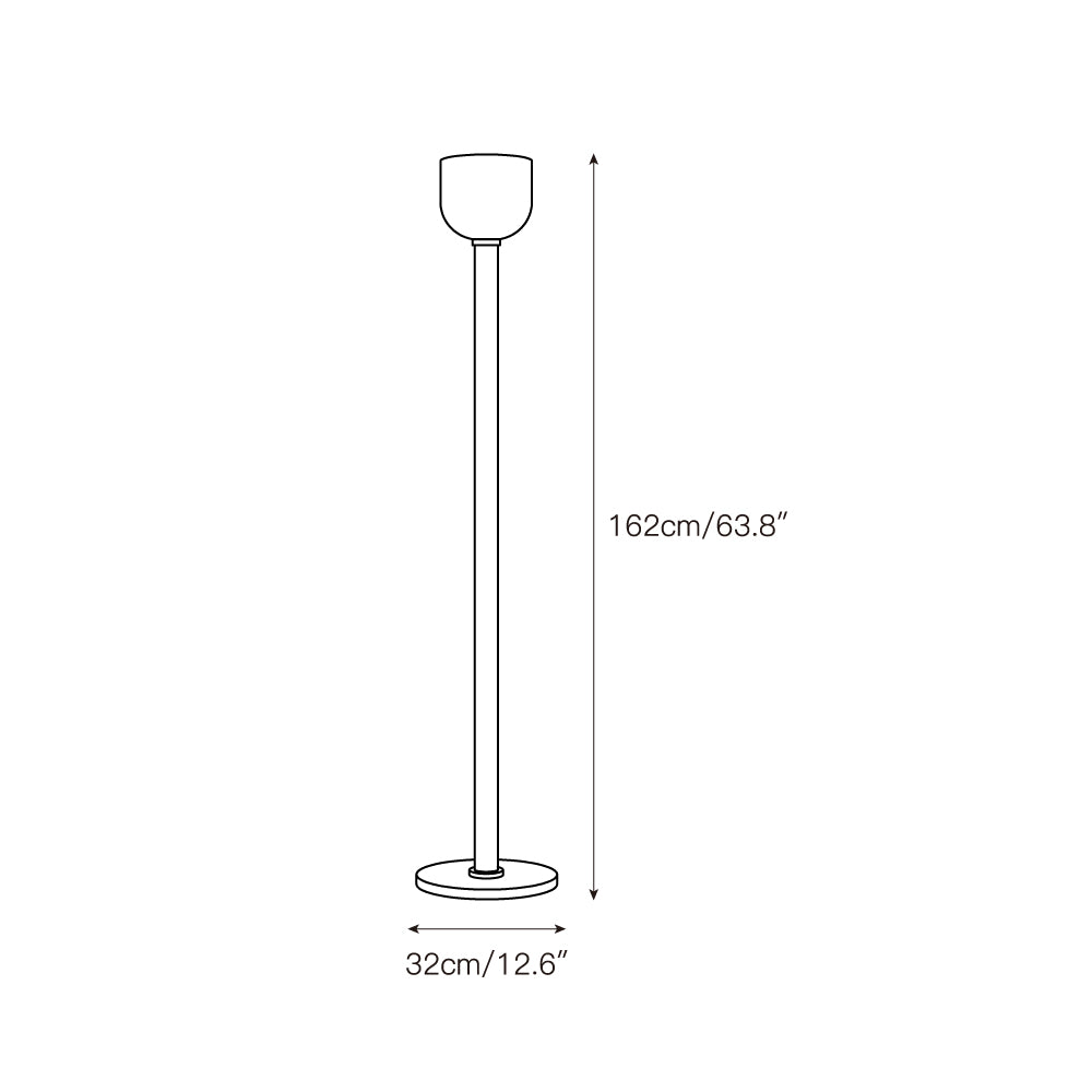 Torch-Style Alabaster Floor Lamp, product view 3