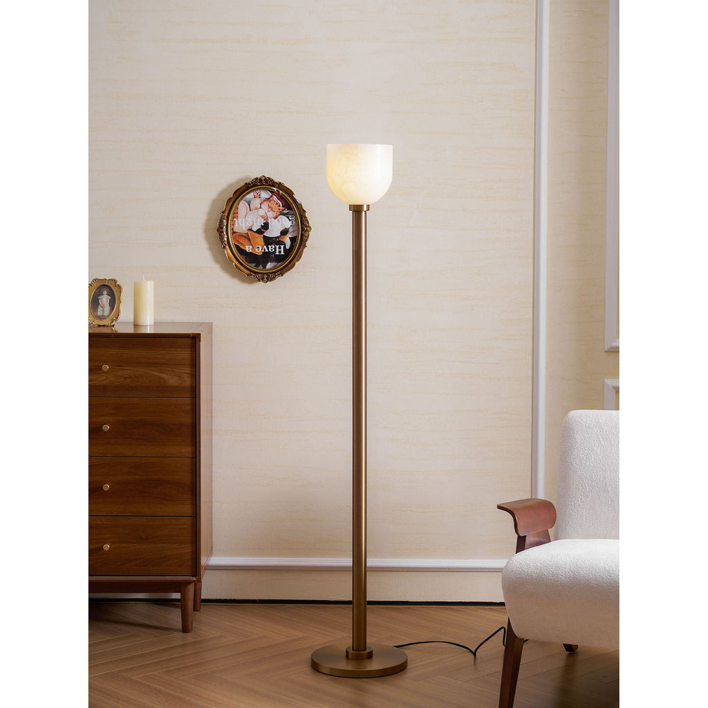 Torch-Style Alabaster Floor Lamp, product view 4
