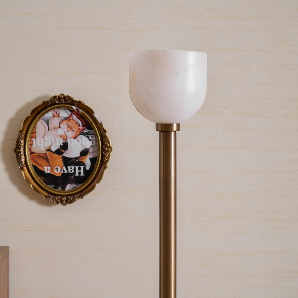 Torch-Style Alabaster Floor Lamp, product view 9