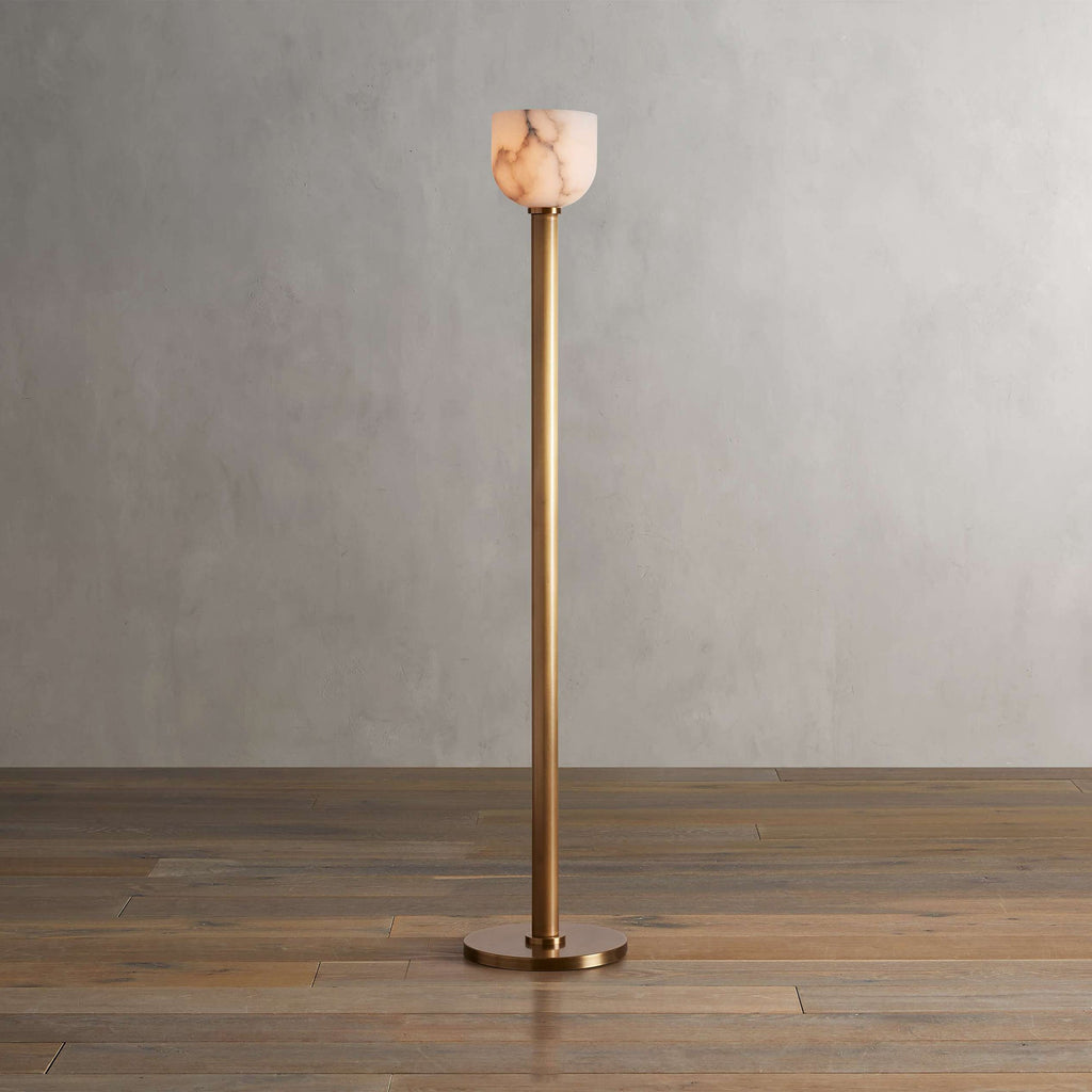 Torch-Style Alabaster Floor Lamp, product view 13
