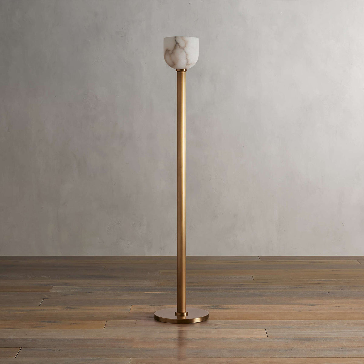 Torch-Style Alabaster Floor Lamp, product view 14
