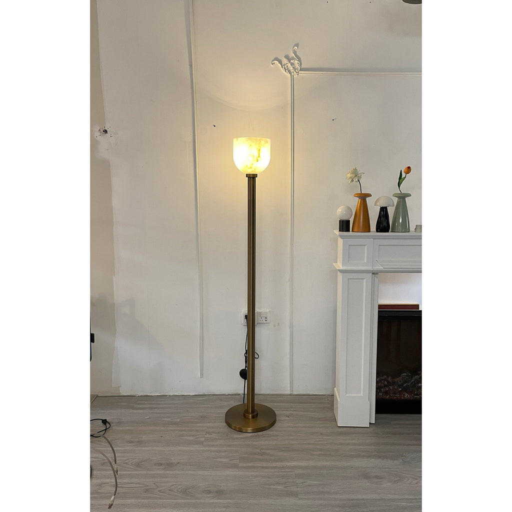 Torch-Style Alabaster Floor Lamp, product view 17