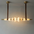 Lumina Alabaster Linear Chandelier by Bling Lighting Studio