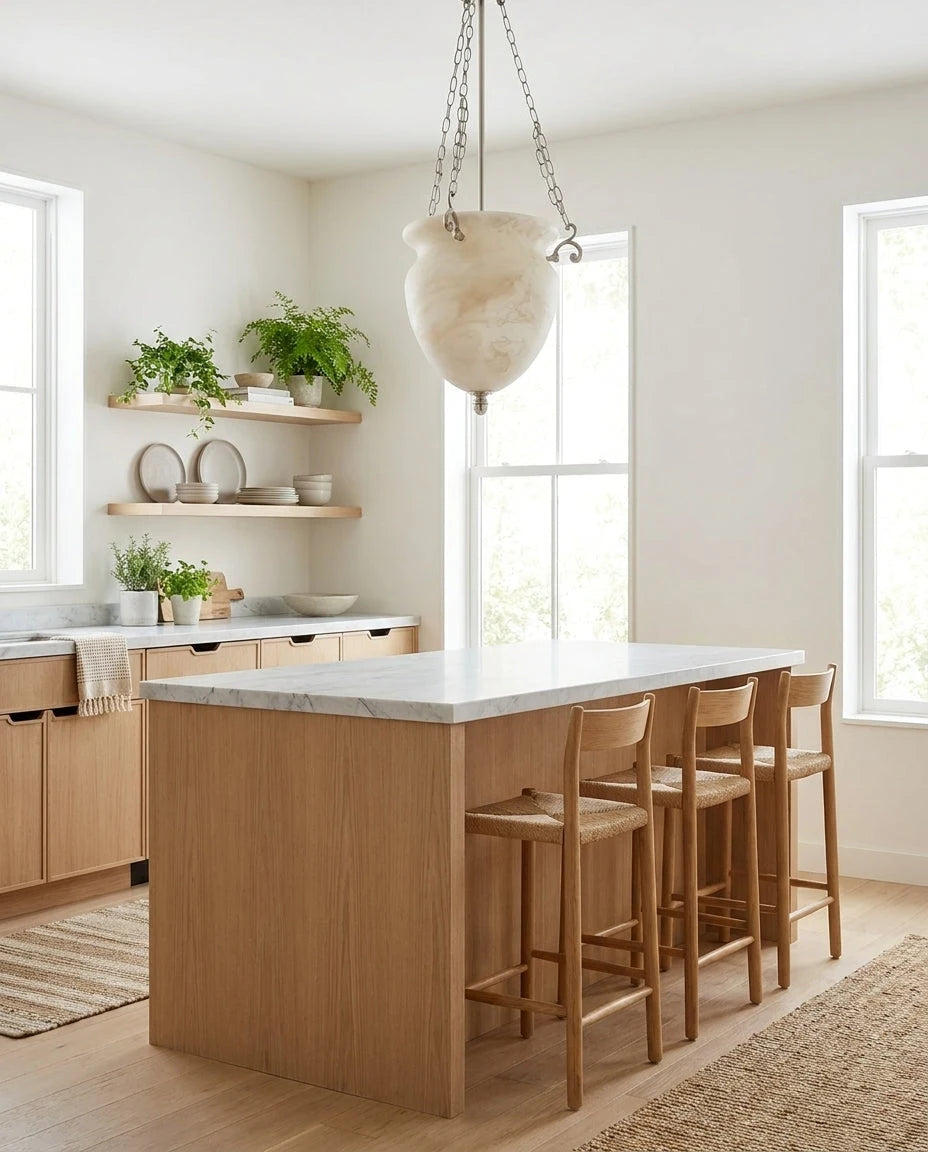 Valtherin Alabaster Urn Pendant Light, product view 5