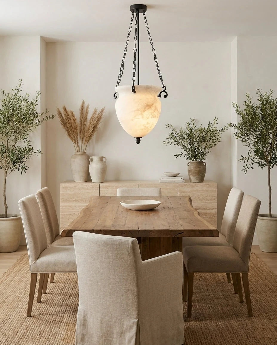 Valtherin Alabaster Urn Pendant Light, product view 6