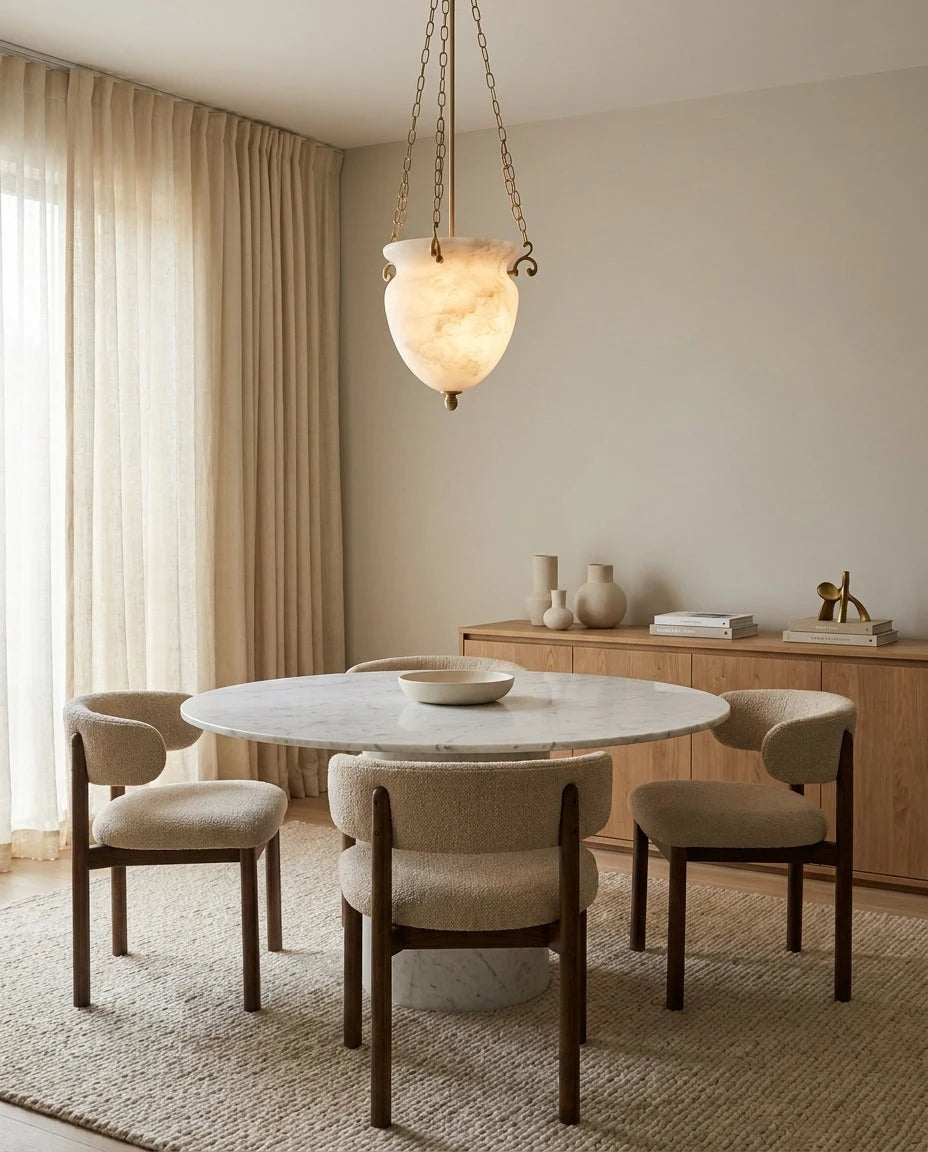 Valtherin Alabaster Urn Pendant Light, product view 7