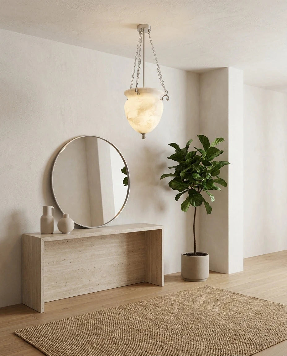 Valtherin Alabaster Urn Pendant Light, product view 8