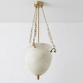 Valtherin Alabaster Urn Pendant Light — Dia 40cm x H 45cm / ∅ 15.7″ x H 17.7″ / Brass & White