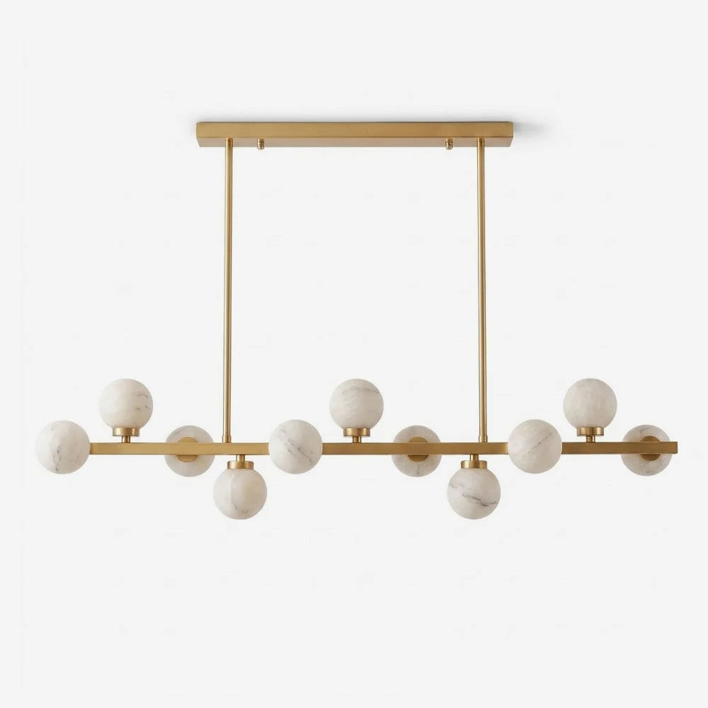 Valtherion Alabaster Globe Linear Chandelier, product view 1