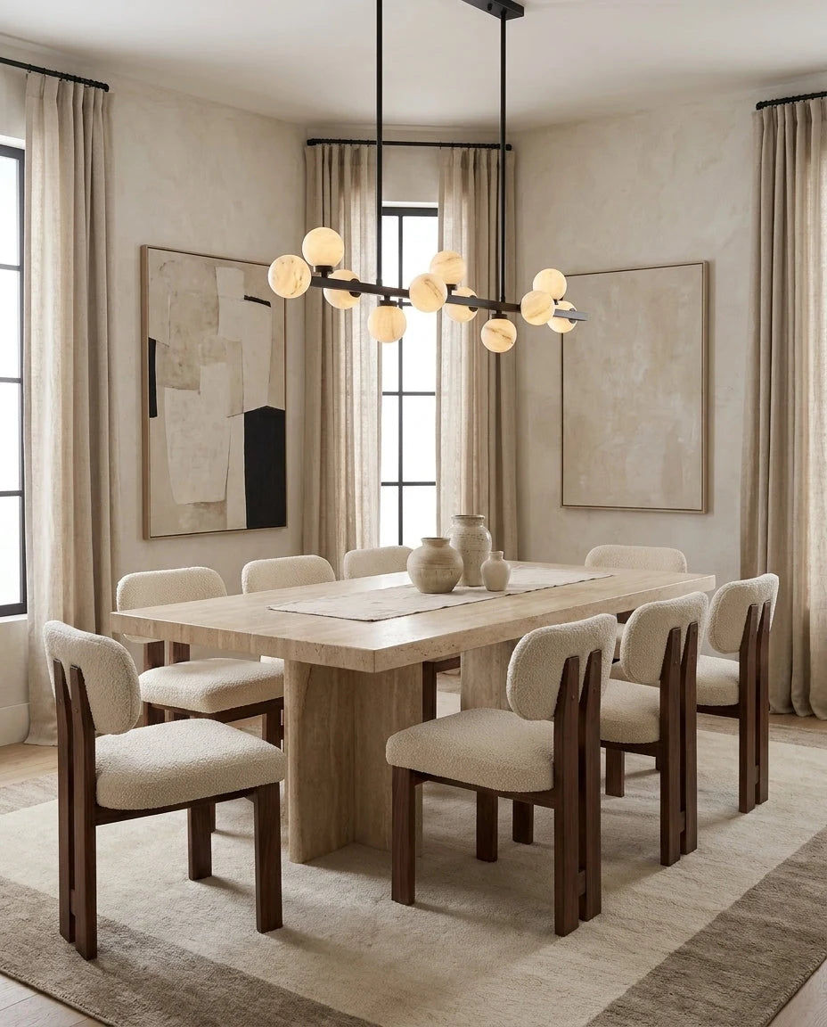Valtherion Alabaster Globe Linear Chandelier, product view 3
