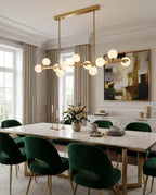 Valtherion Alabaster Globe Linear Chandelier, product view 8