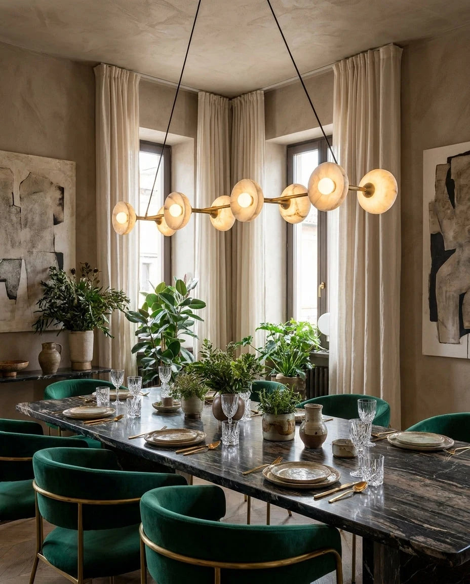 Vireo Alabaster Linear Chandelier, product view 2