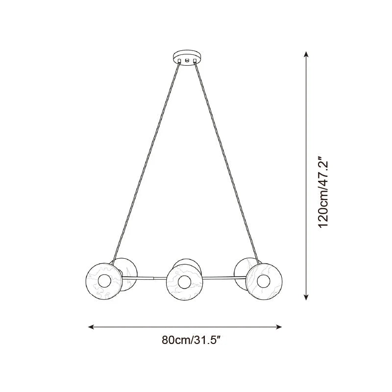 Vireo Alabaster Linear Chandelier, product view 5
