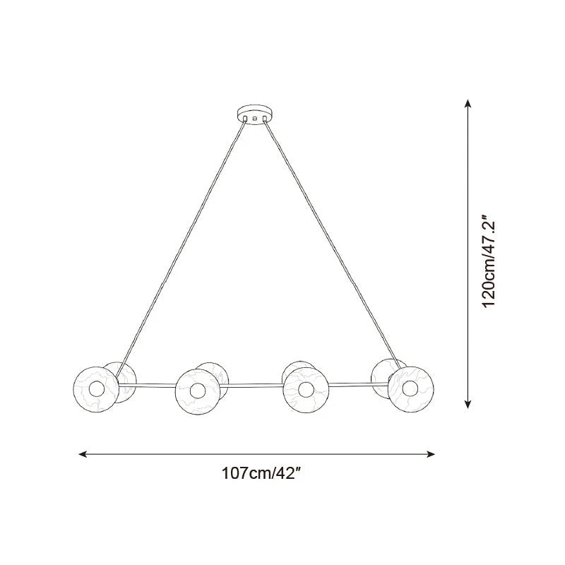 Vireo Alabaster Linear Chandelier, product view 6