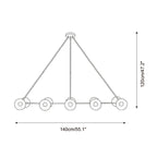 Vireo Alabaster Linear Chandelier, product view 7